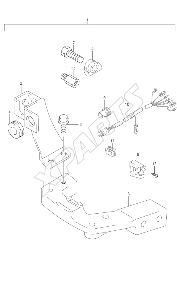  Opt: Remote Control Parts(S/N 652501  Newer) til Suzuki motor